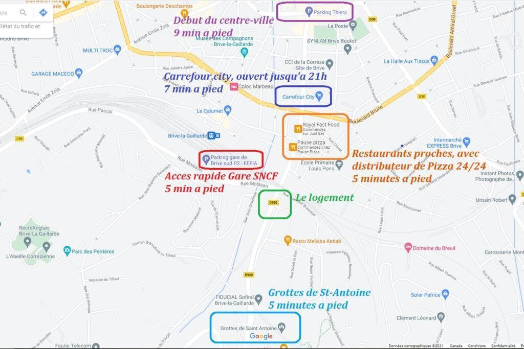 Logement A Brive Avec Terrasse Et Climatisation - Pres De La Gare Et Du Centre-Ville - Wifi Et Stationnement Gratuit Экстерьер фото
